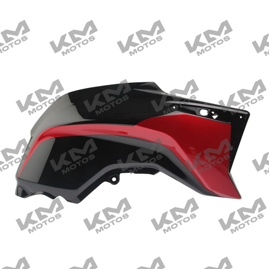 Cubierta de tanque para sistema de chasis de Italika 250z en negro y rojo, modelo original F13010973.