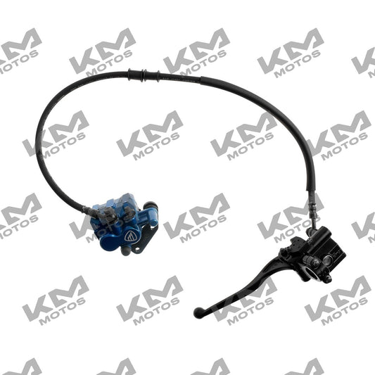 Sistema de frenos azul con isotipo Italika 125z, componente original para motocicleta Italika, visible en la imagen.