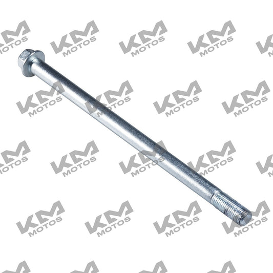 Eje de rueda delantera ITALIKA para FT150 HD, M12x1.25x205, imagen del sistema de ruedas original.