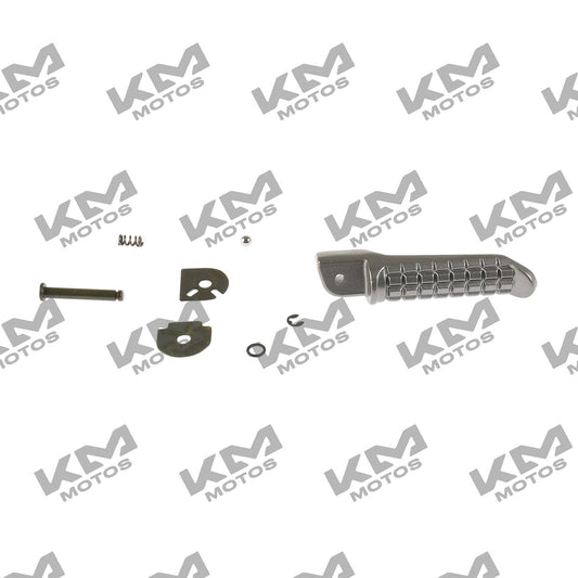 Estribo trasero derecho en color grafito para motocicleta Italika 250Z, componente del sistema de chasis.