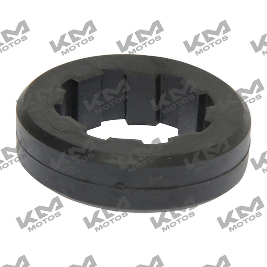Base inferior de faro Italika FT125 FT150, sistema de chasis original, en color negro para motocicleta Italika.