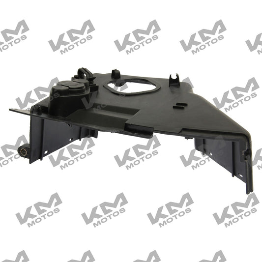 Cubierta protectora superior para ATV150-II con reversa Italika ATV150 SPORT, sistema de chasis, en color negro.