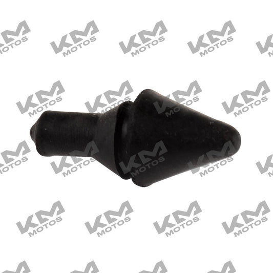 Tope de hule para salpicadera Italika 125Z, 125FL y 280Z, pieza original en color negro, visible en la imagen