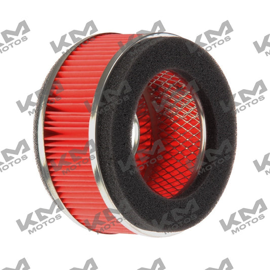 Filtro de aire original Italika para GS150, XS150 y DS150, sistema de combustión, muestra el elemento filtrante en su caja.