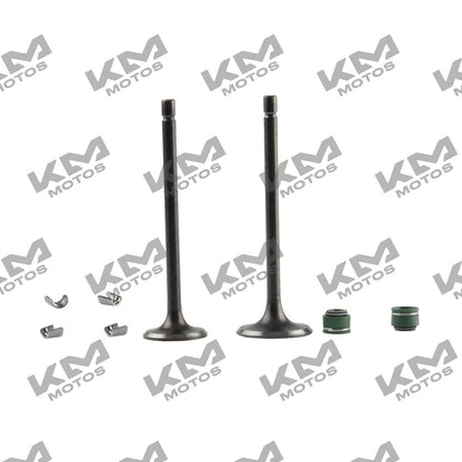 Válvulas de admisión y escape ORIGINAL para CG150, DM150, RT180, FT150 y KB150, de 5 mm, en imagen.