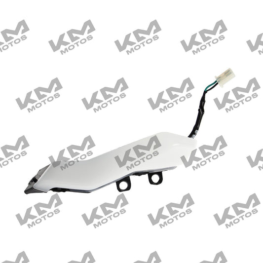 Luz LED auxiliar derecha para motocicleta Italika FT250 TS Fiera 200, sistema eléctrico, imagen con luz de 17 cm.