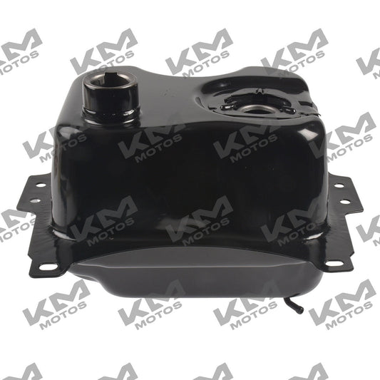 Tanque de combustible verde para motocicleta DS150 de la marca KMMOTOSHN, con acabado en pintura lisa y detalles de montaje.