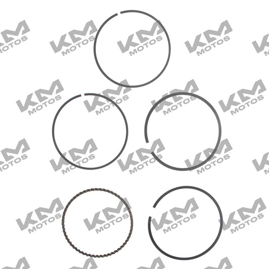 Anillos de pistón de grafito para motor Italika FT250 Fiera 250 CB250, componentes originales en imagen.