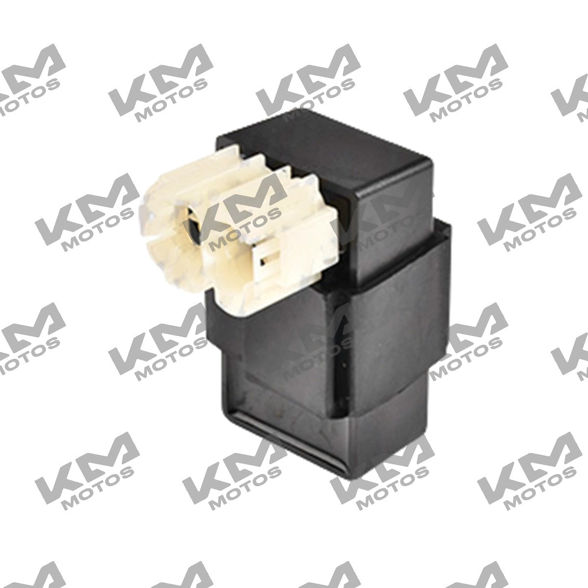 Unidad CDI Italika Zdm200/dm125, sistema eléctrico original con componentes visibles en color negro y conectores.