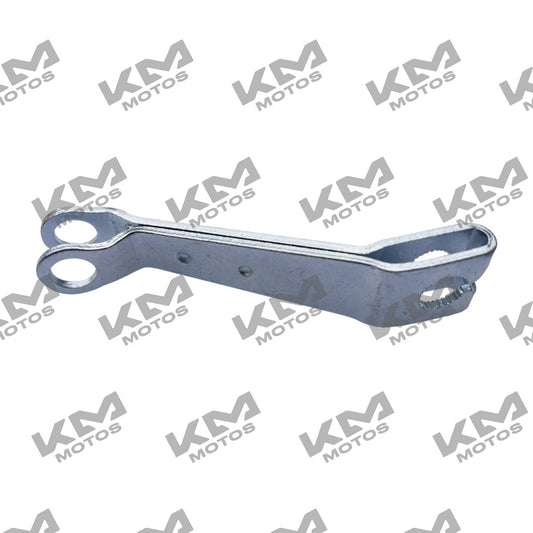 Brazo actuador de freno trasero para ZDM200 Italika, componente original del sistema de frenos.
