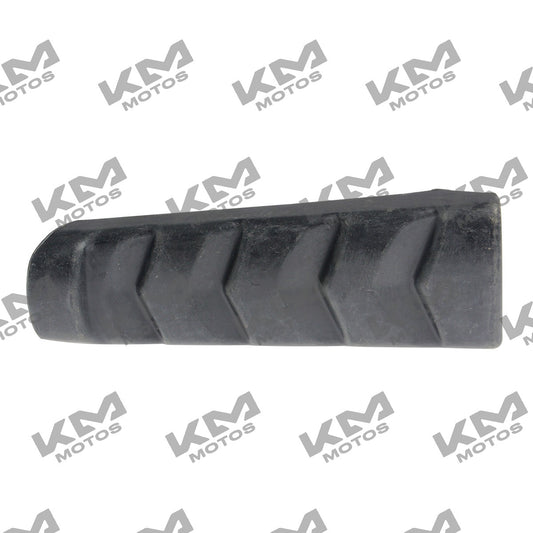 Hule de estribo delantero 250z Italika, parte del sistema de chasis, en color negro, con textura visible y detalles del producto.