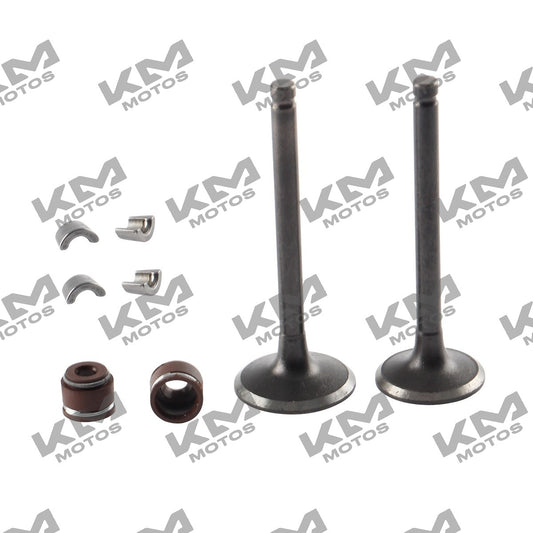 Kit de válvulas de admisión y escape para motor GY6 125cc DS125 Italika, sistema de motor original en imagen