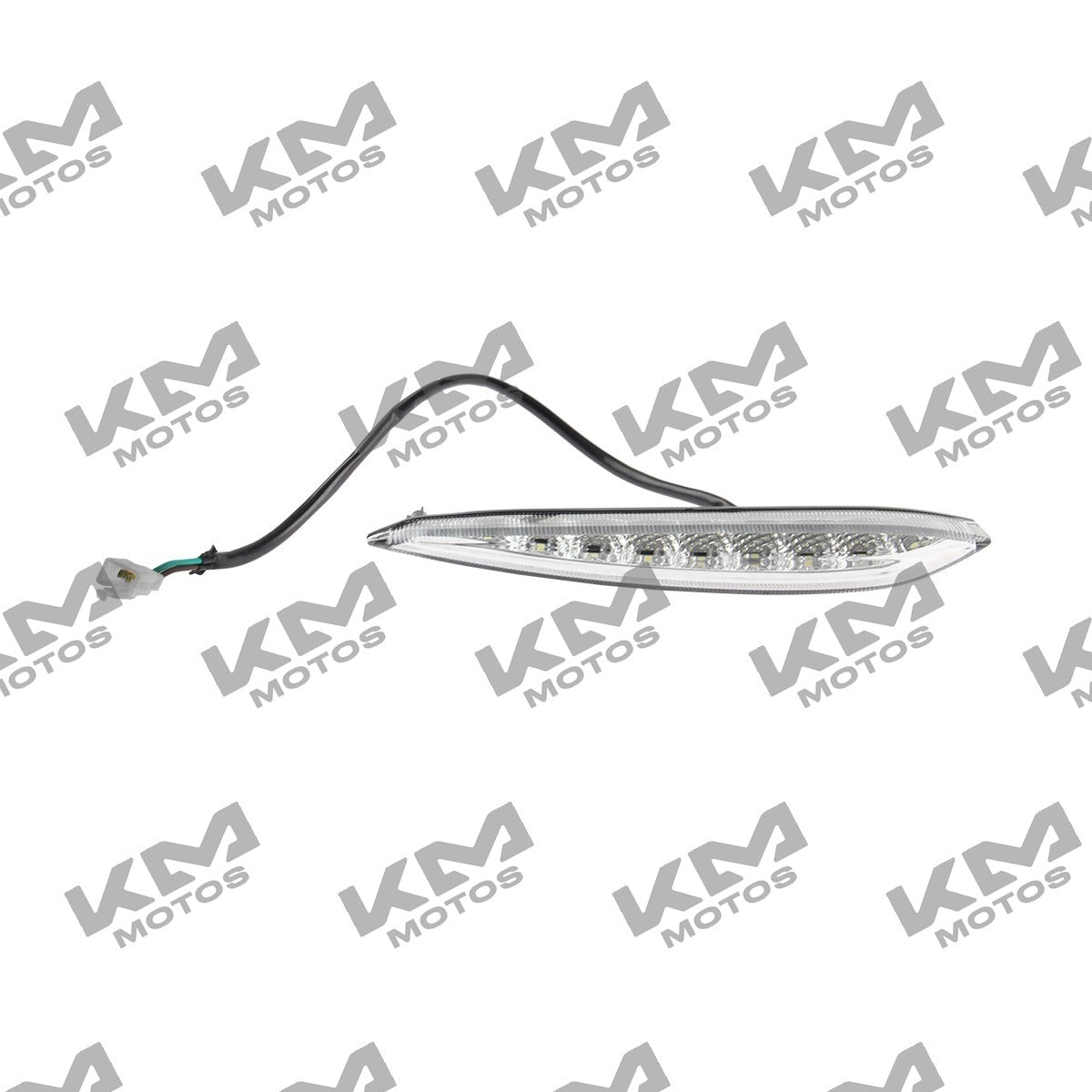 Sistema eléctrico LED decorativo para tanque Der 150SZ Italika, con luces brillantes y componentes originales en la imagen.