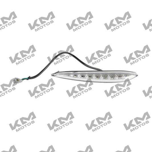 Sistema eléctrico LED decorativo para tanque Der 150SZ Italika, con luces brillantes y componentes originales en la imagen.