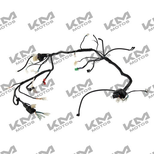 Sistema eléctrico Arnes Electrico Principal DT200 Sport Italika, cableado y componentes originales visibles.