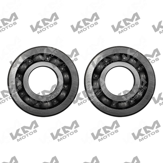 Balero KM Motos LX-63/28X1/P53 con 150Z y 150SZ, balineras de alta calidad para motocicletas, en imagen con componentes metálicos.