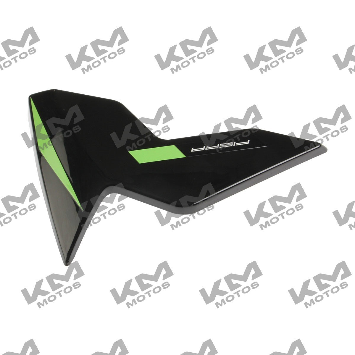 Cubierta de tanque izquierda negra y verde para Fiera 150 Italika, sistema de chasis original.