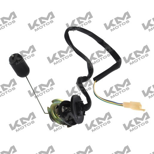 Sensor de combustible Italika Modena 150 para sistema de combustión, mostrando el componente en color metálico con conexiones.