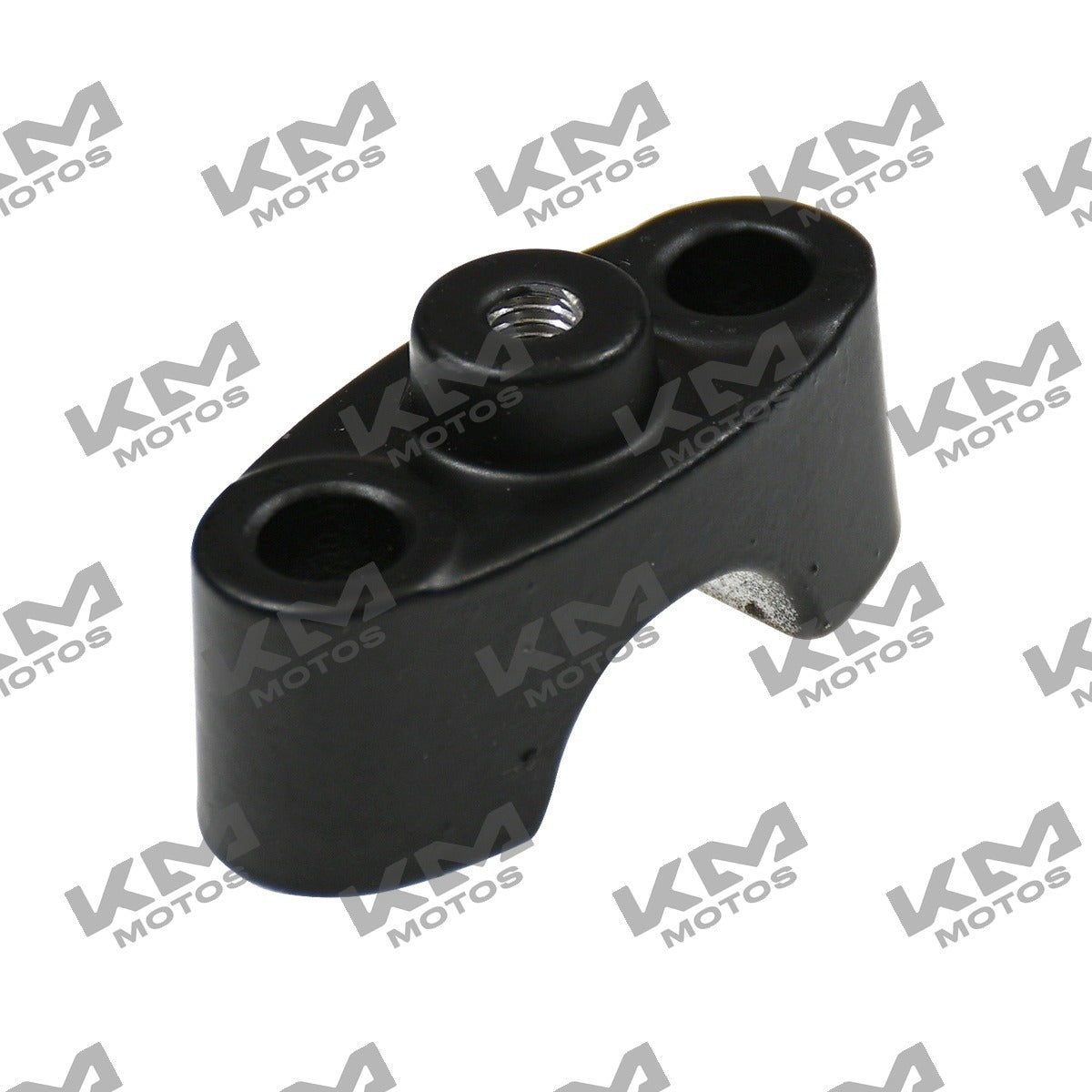 Abrazadera de manubrio Italika Gtk125, sistema de control original, muestra la pieza en color negro en una vista cercana