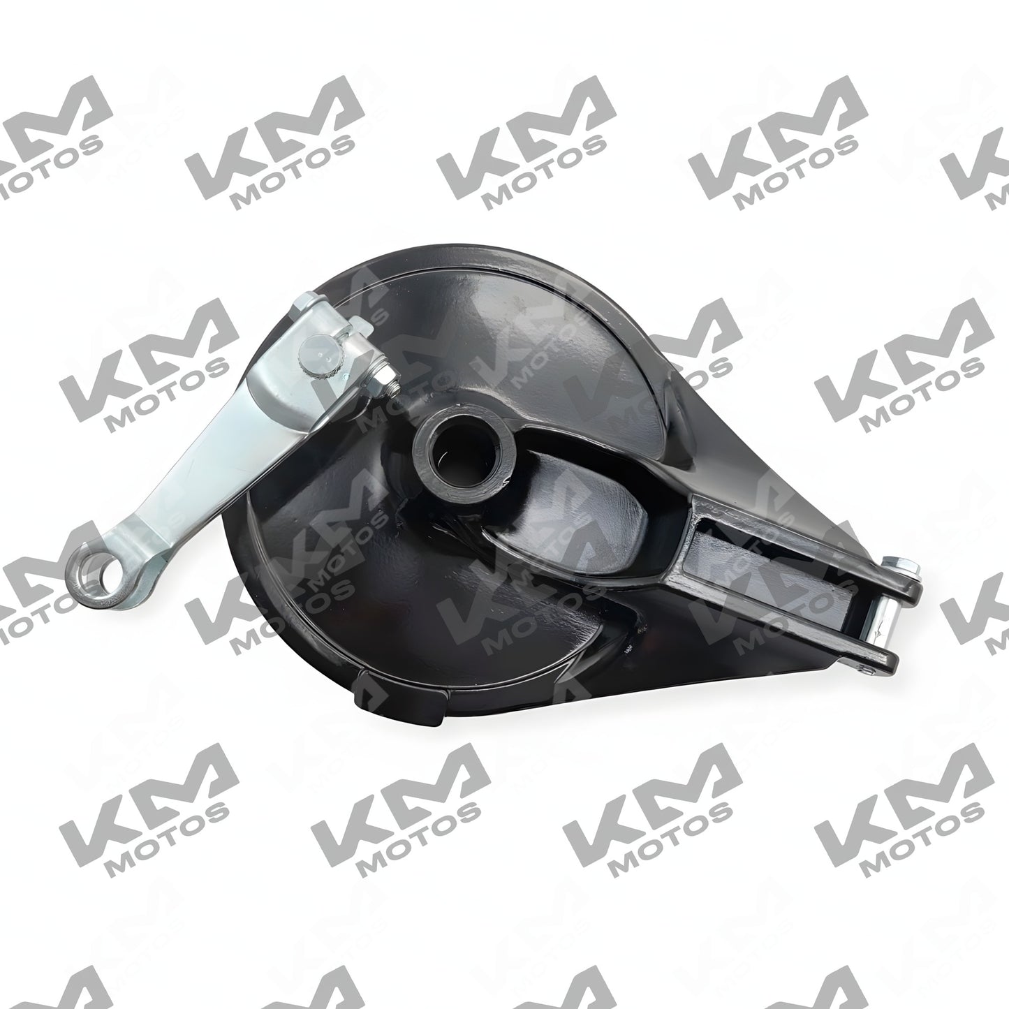 Conjunto de freno trasero KM Motos para FT150, FT150GT y FT150 GT en color grafito, con componentes visibles y detalles.