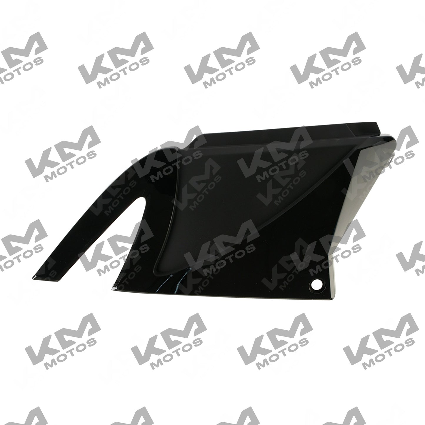Cubierta izquierda de plástico para tanque negro brillante FT200 AM, compatible con maquinaria agrícola.