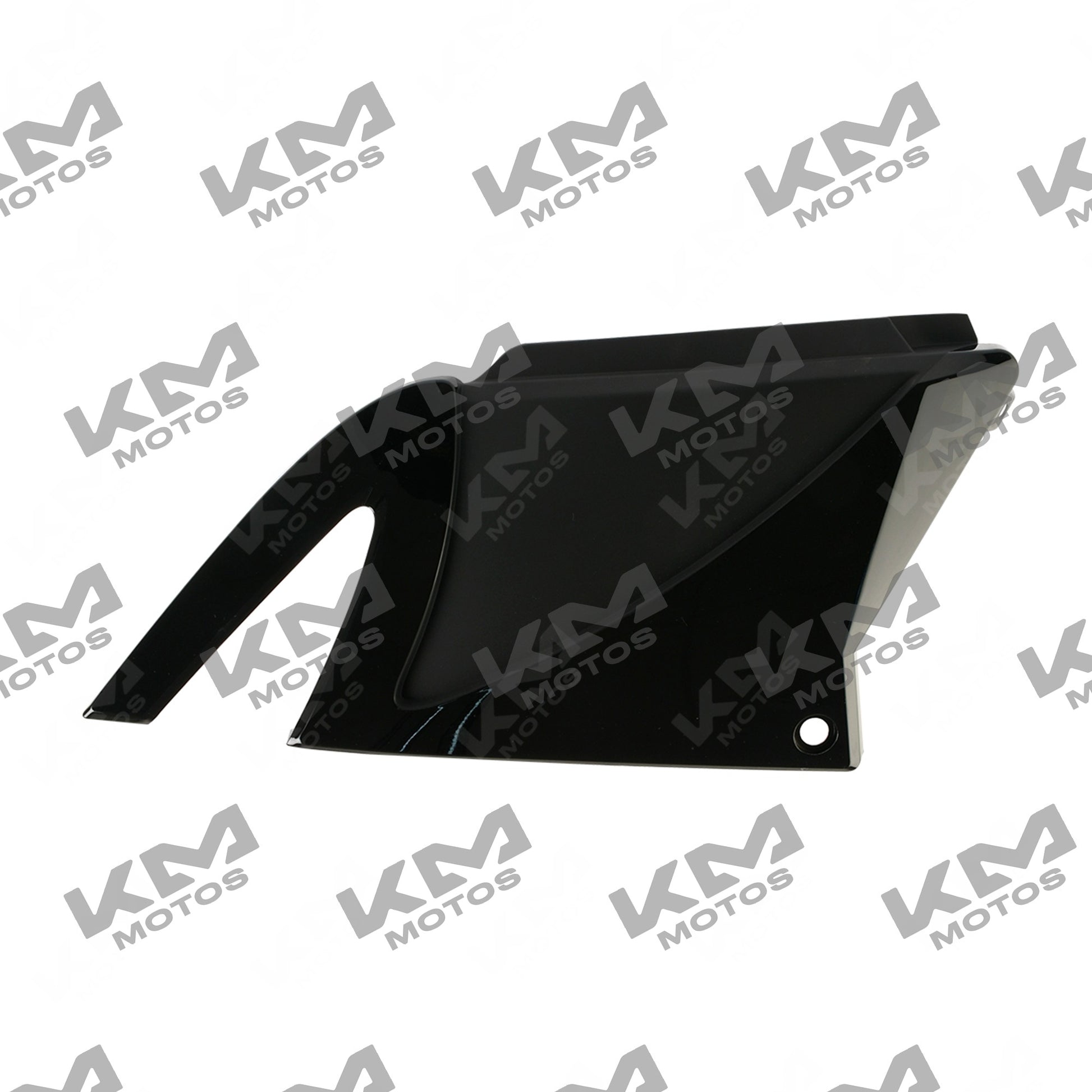 Cubierta izquierda de plástico para tanque negro brillante FT200 AM, compatible con maquinaria agrícola.