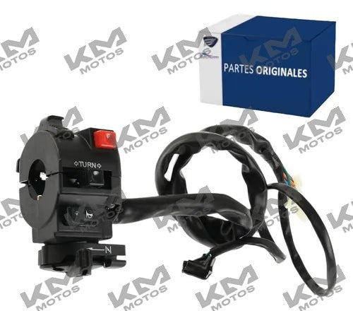Mandos izquierdo para ATV250 con reversa de la marca KMMOTOSHN, muestra los controles y botones en color negro.
