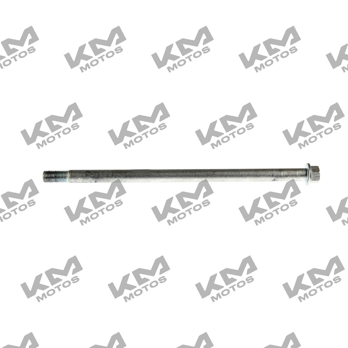 Eje de rueda trasera negra Italika M15x195 para modelo 250z, componente del sistema de ruedas, vista en la imagen.