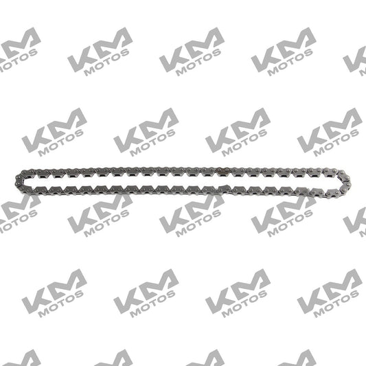 Cadena de tiempo original Italika para motos CS125, XS125, DS150, GS150 y GTS175, sistema de motor en vista cercana.