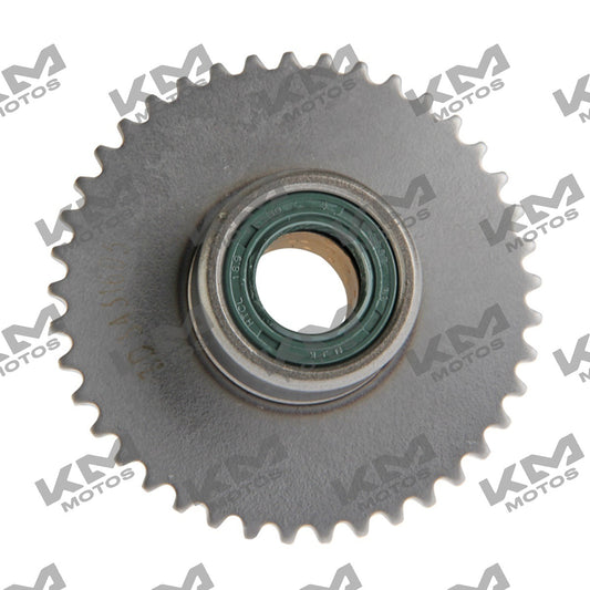 Engrane impulsor de arranque para motor FT115 de Italika, componente original para sistema de motor.