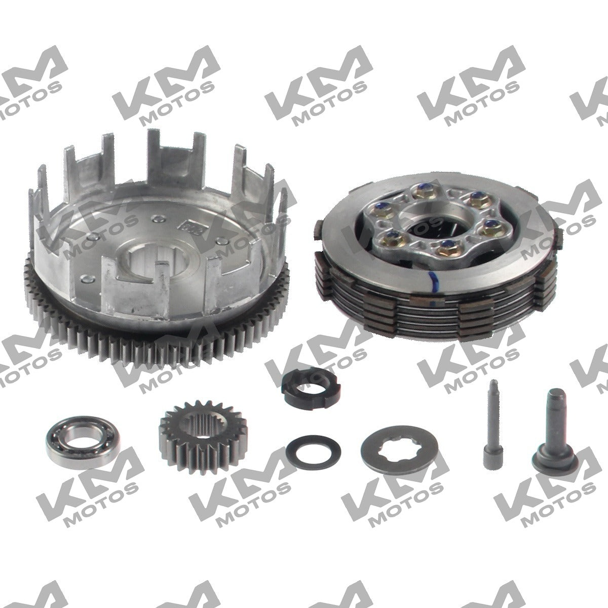 Sistema de motor Italika 250z clutch conjunto original E13020096, componente para motocicleta Italika en imagen