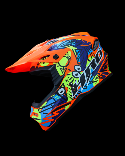 CASCO CROSS HRO AZUL M/AMARILLO PROCESS MX03 XL