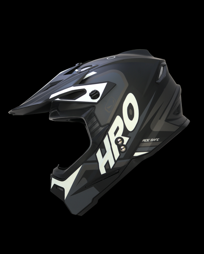 CASCO CROSS HRO NEGRO M/GRIS ECKO HRO MX03 XL