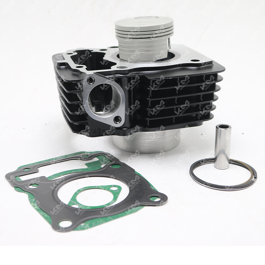 Kit de cilindro VINI para Honda CBF150, Invicta 150, Hero Hunk y Triller con empaques y sellos visibles.