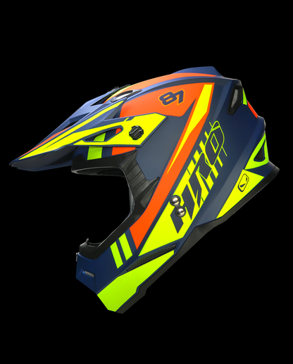 CASCO CROSS HRO AZUL M/AMARILLO PROCESS MX03 L