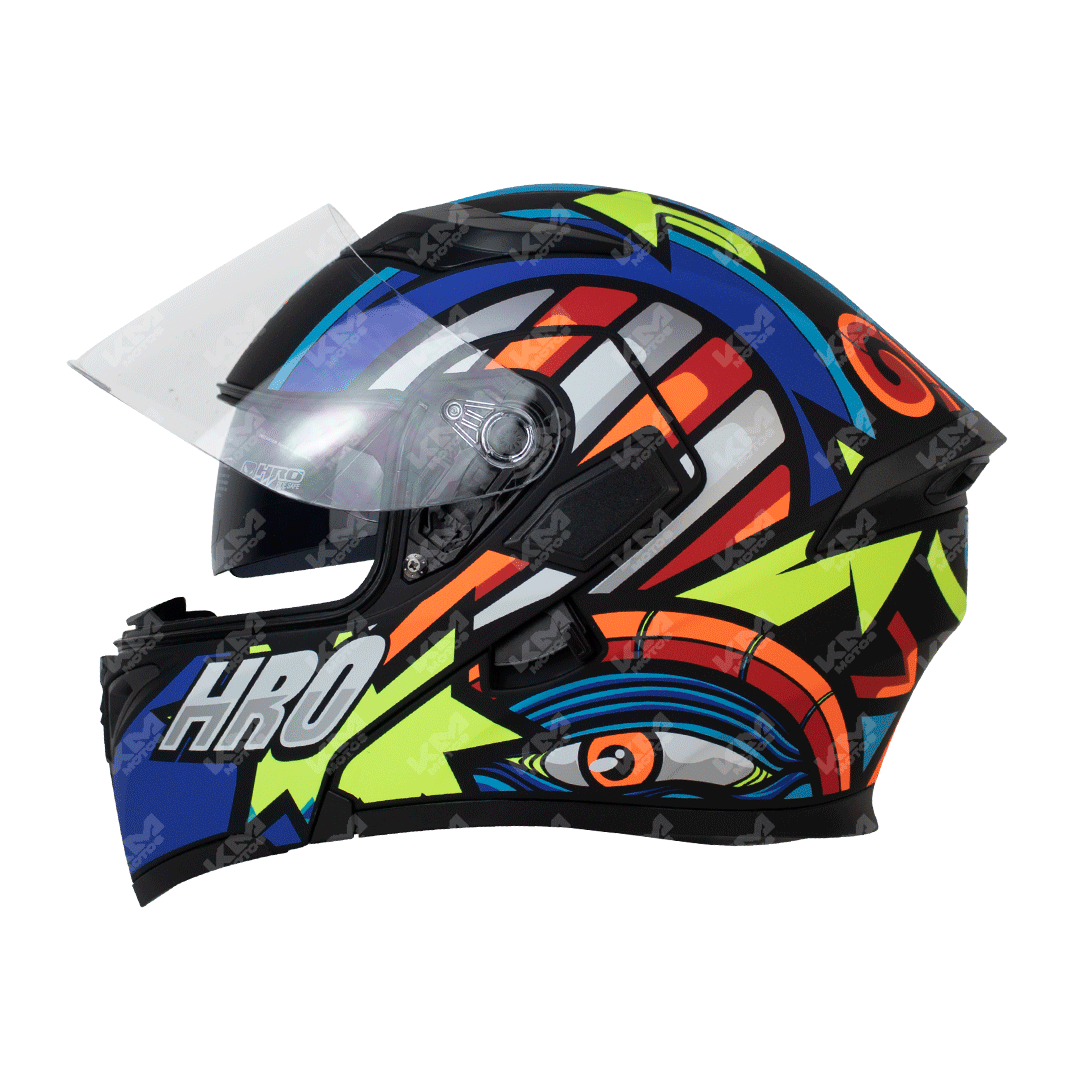 Casco Modular Negro M/Azul Evawe Hro 3400 Xl