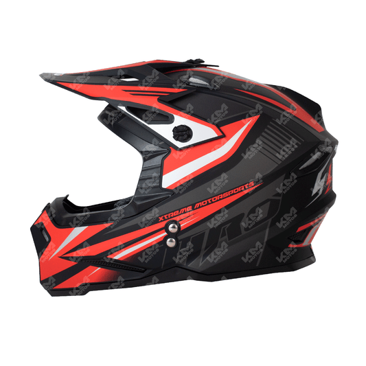 Casco Cross Hro Negro M/Rojo Airmax Hro Mx03 L