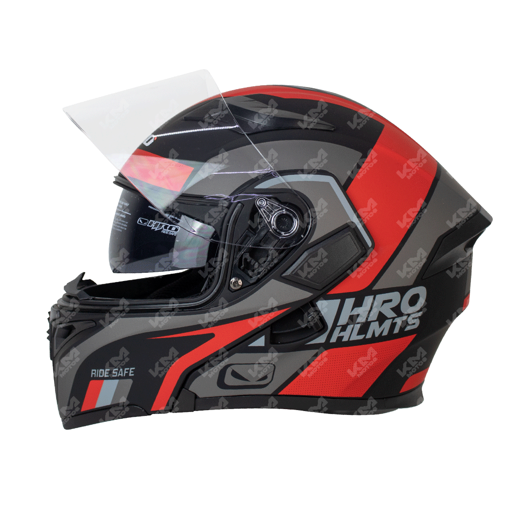 Casco Modular Negro M/Rojo Kure Hro 3400 Xl