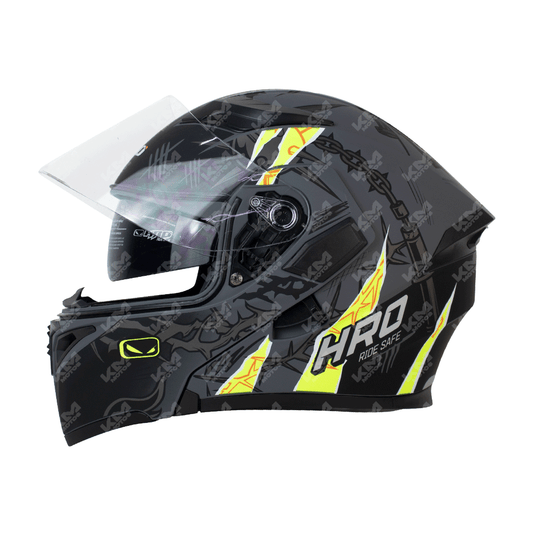 Casco Modular Gris M/Amarillo Spikes Hro 3400 L