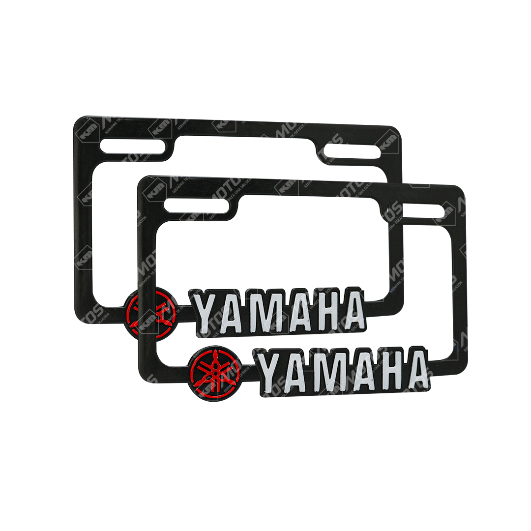 PORTA PLACA P/MOTO + LOGO 3D ORIGINAL YAMAHA - KMMOTOSHN