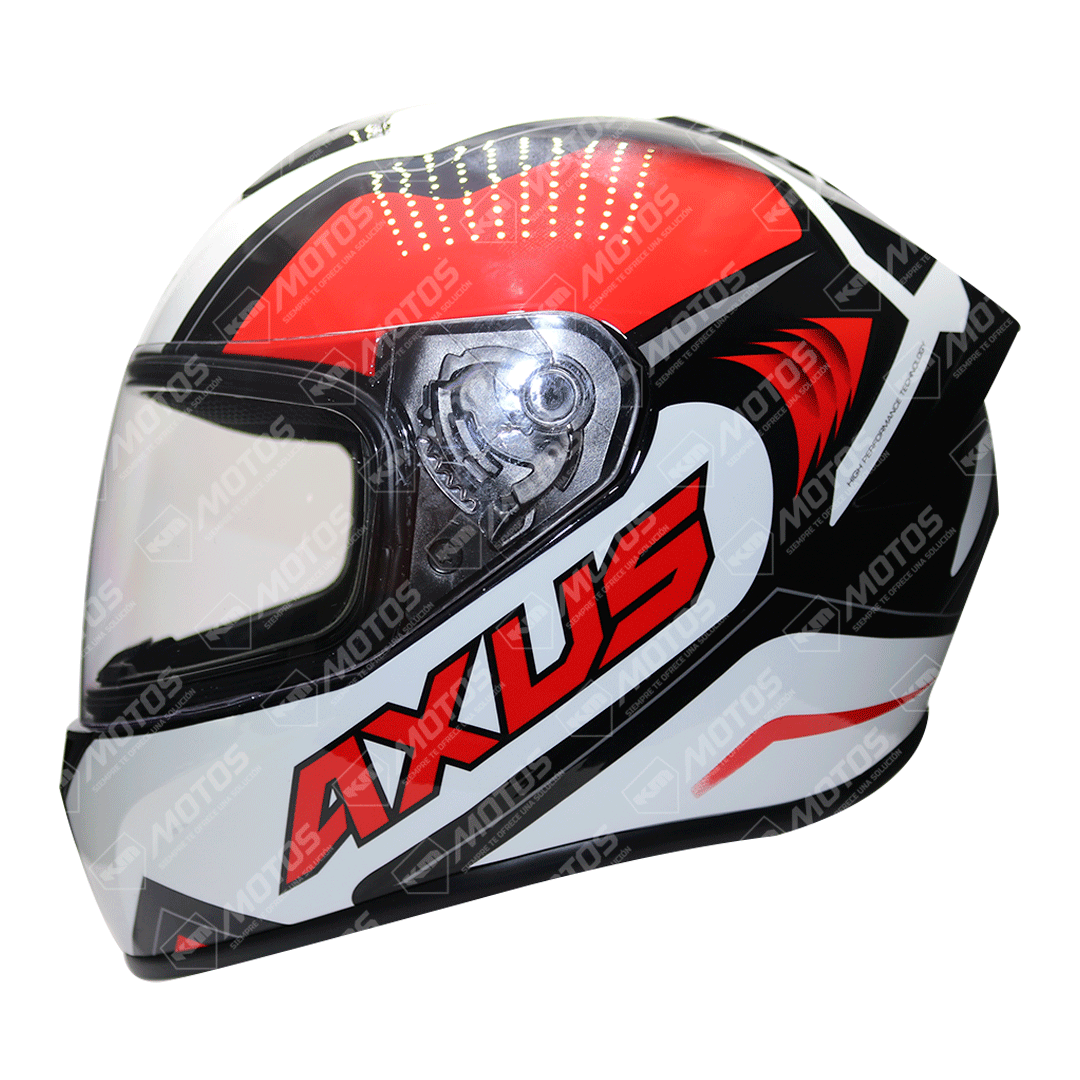CASCO CERRADO AX19 CYBORG ROJO/NEGRO TALLA L