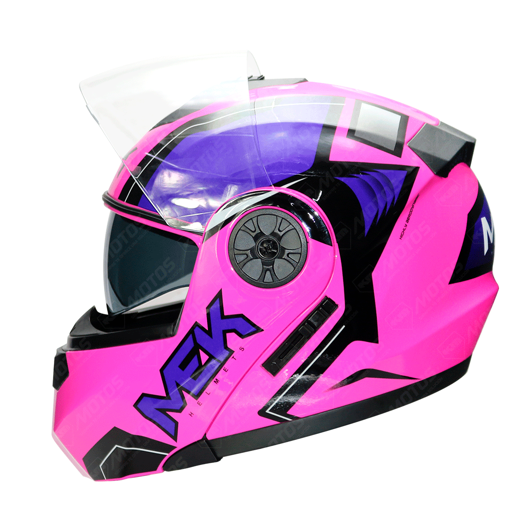 CASCO MODULAR MK759 DOBLE/VISOR SHERRY RODSADO/MORADO BRILLANTE TALLA L