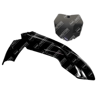 GUARDAFANGO DEL KTM + PORTANUMERO NEGRO