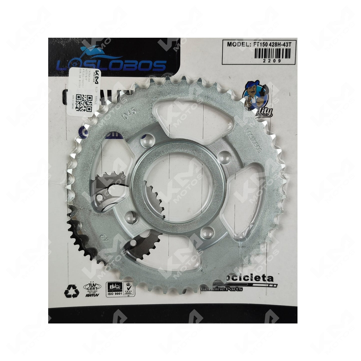 CATARINA 42T/43T FT150/CG150/GYA DE BUJES - KMMOTOSHN