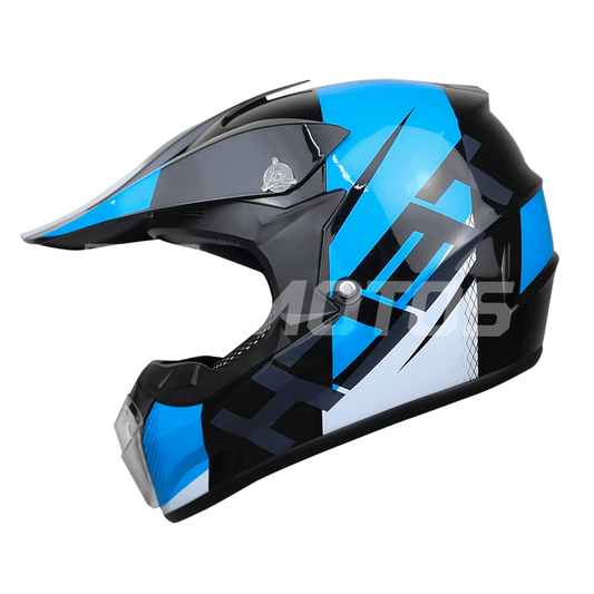 CASCO CROSS C7 RACING FELL NEGRO/AZUL