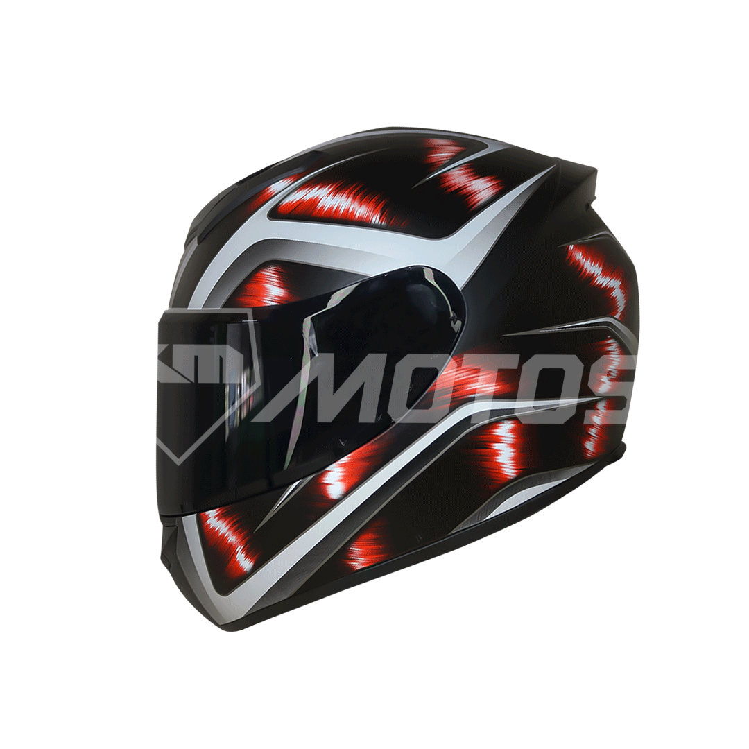 CASCO CERRADO C7 NEON ROJO RACING