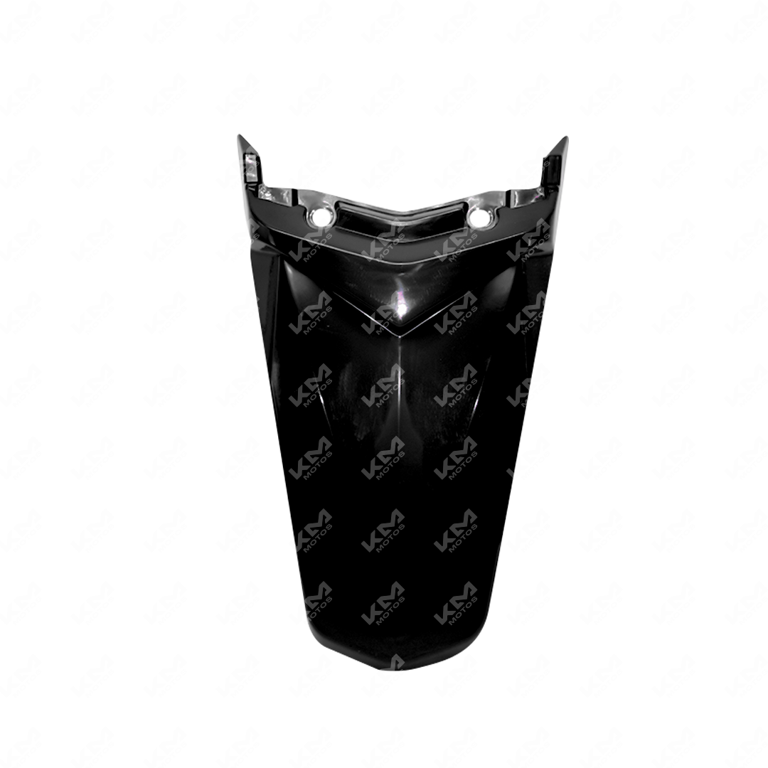 Cola de motocicleta negra brillante Universal Supermoto, con acabado liso y resistente, para personalizar tu moto.