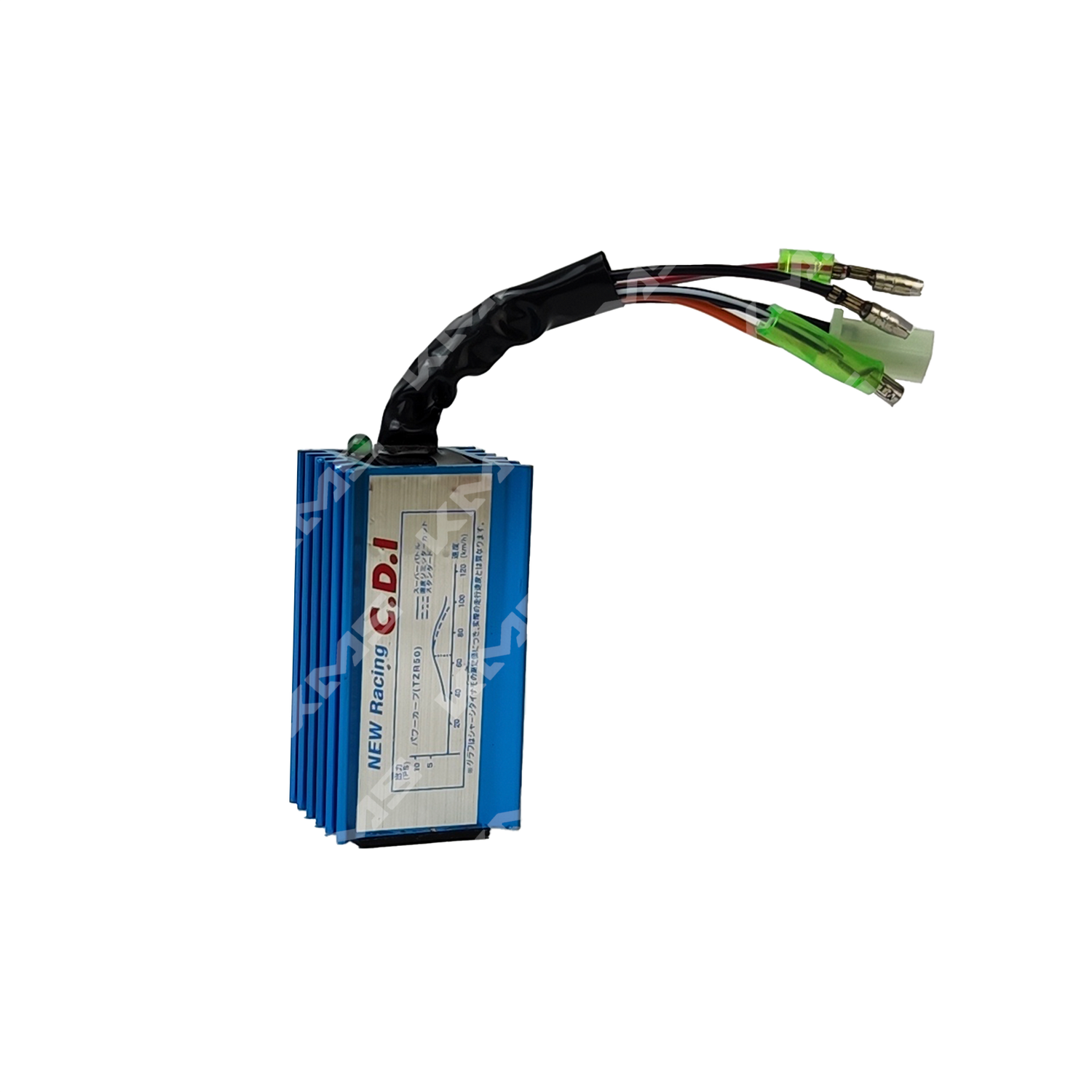 CDI KM Motos para CG125/150/200, componente de encendido con cables y conexiones, en color negro.