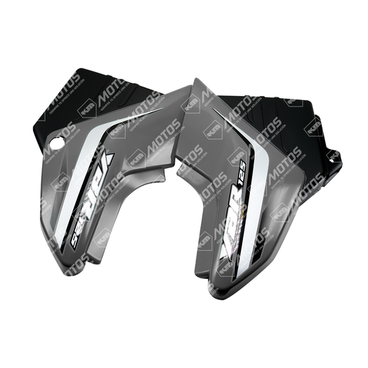 TAPADERAS LATERALES YBR125 -E/-ED/-G GRIS
