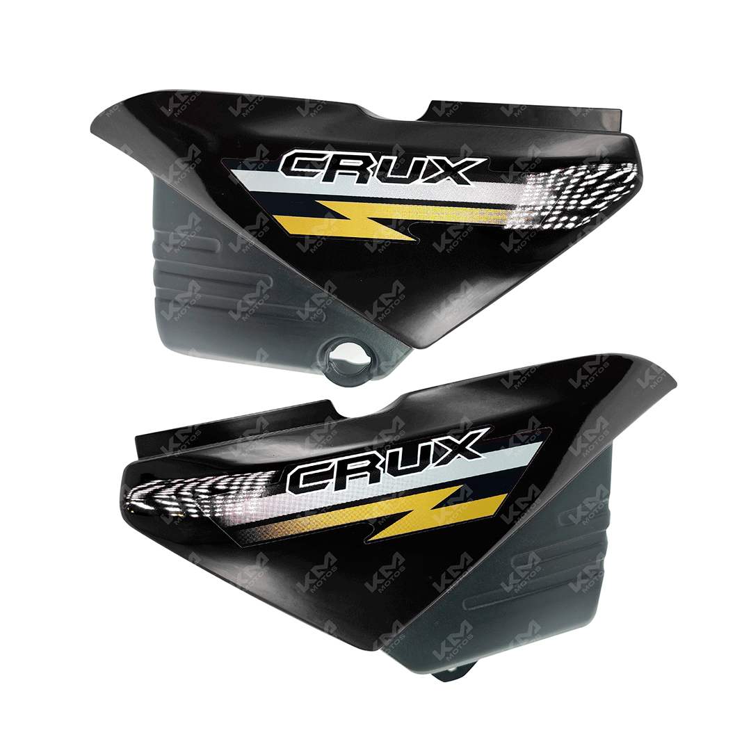 TAPADERAS LATERALES CRUX110 NEGRO - KMMOTOSHN